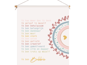 Affirmatie Textielposter Regenboog