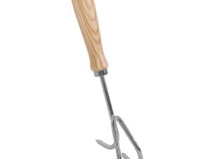 Hand Cultivator - 3 Tines - Galvanized Steel - Ash Wood Handle