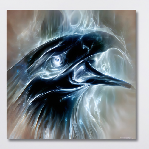 Arend Schilderij op Canvas.Kunstwerk genaamd Ghostly Eagle
