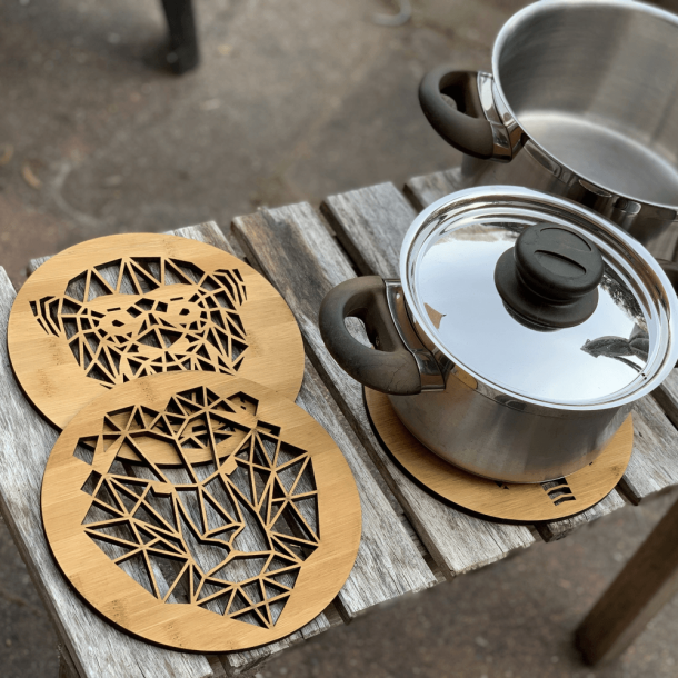 Dieren Decoratie. Pannenonderzetters Geometrische Dieren.